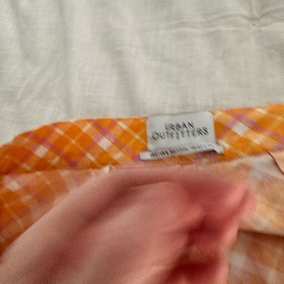 Urban Outfitters Orange Plaid Patterned Pants - Picture 6 of 12